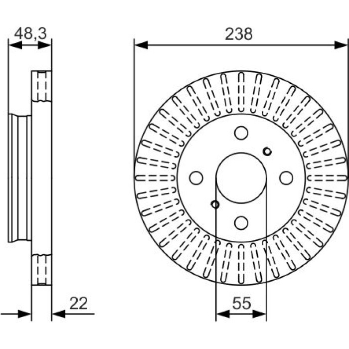 Bosch Bremsscheibe 0 986 479 A63 Bosch Bremsscheibe 0 986 479 A63