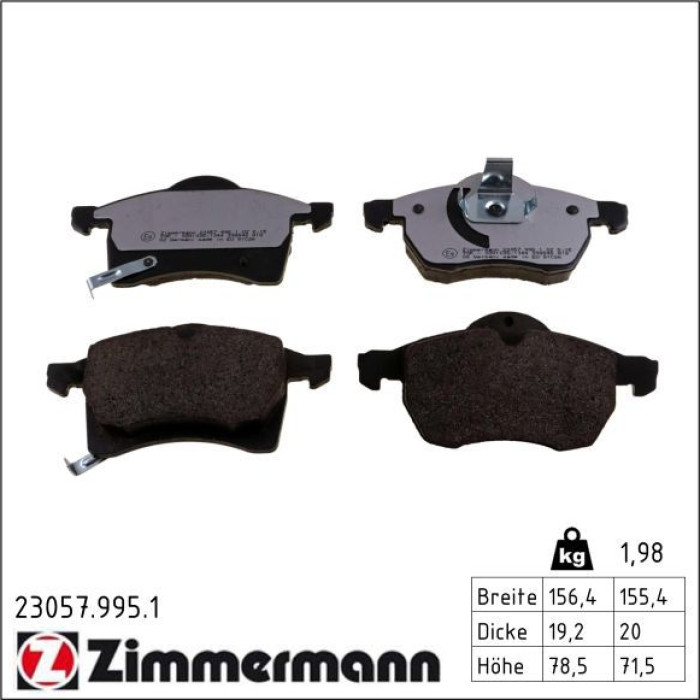 23057.995.1 ZIMMERMANN Bremsbeläge 23057.995.1 23057.995.1 ZIMMERMANN Bremsbeläge 23057.995.1