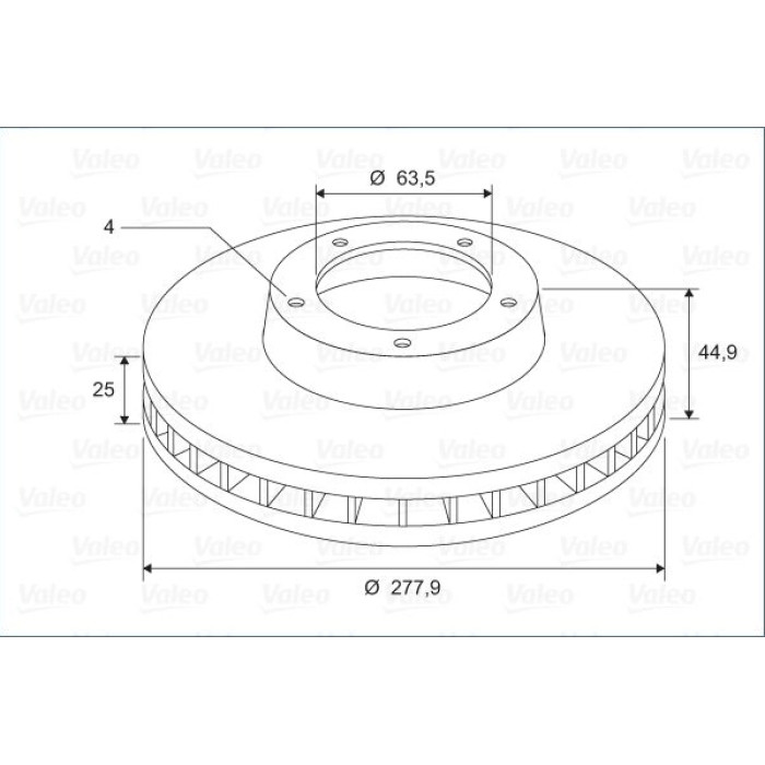 Valeo Bremsscheibe 197695 Valeo Bremsscheibe 197695