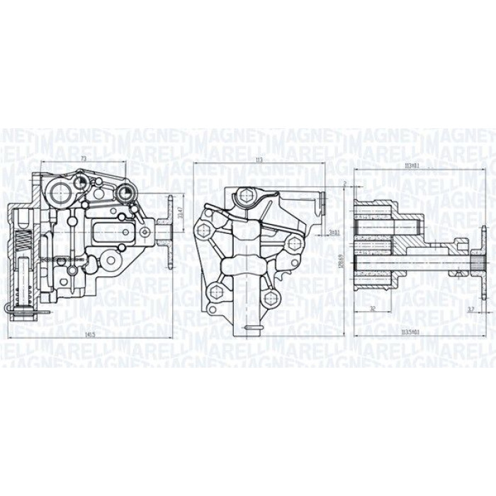 Magneti Marelli Ölpumpe 351516000107 Magneti Marelli Ölpumpe 351516000107