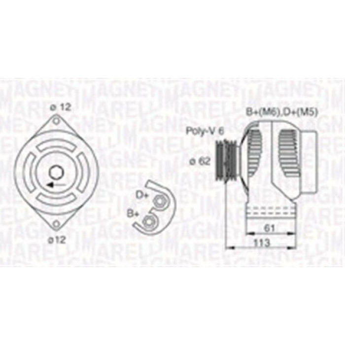 Magneti Marelli Lichtmaschine 063731885010 Magneti Marelli Lichtmaschine 063731885010