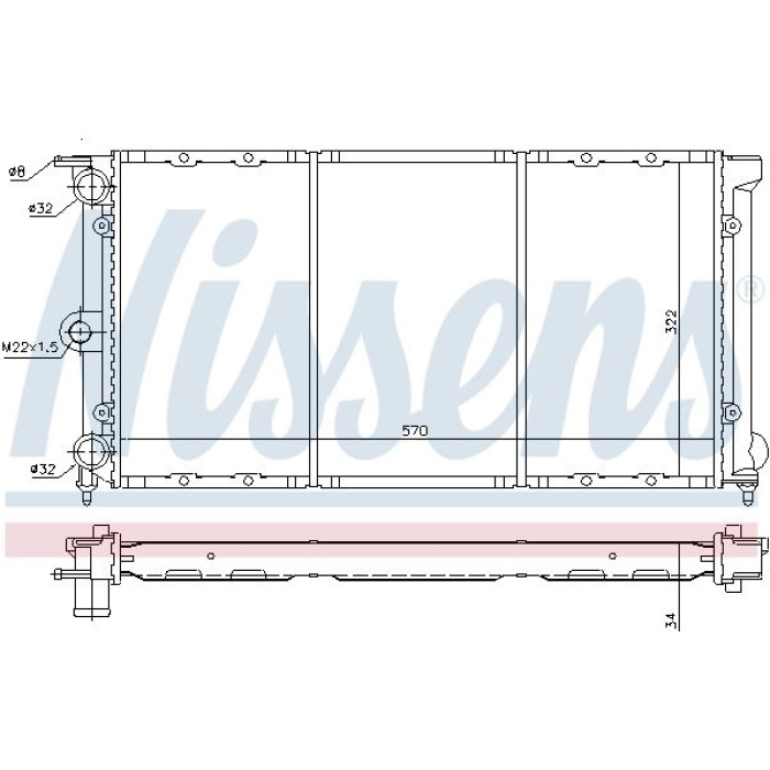 Nissens Wasserkühler PKW 652611