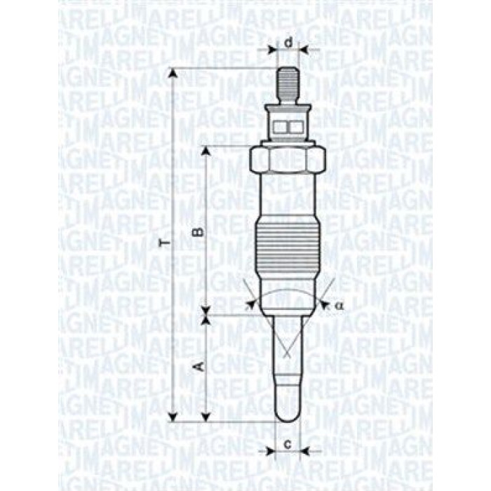 Magneti Marelli Glühkerze 062580704304 Magneti Marelli Glühkerze 062580704304