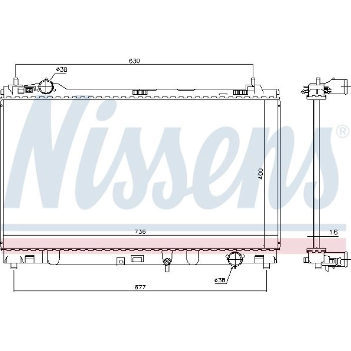 Nissens Wasserkühler PKW 646948 Nissens Wasserkühler PKW 646948