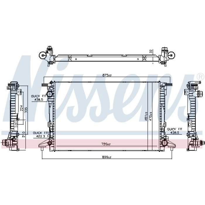 Nissens Wasserkühler PKW 606578 Nissens Wasserkühler PKW 606578