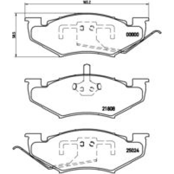BREMBO Bremsbelagsatz, Scheibenbremse P 11 005 BREMBO Bremsbelagsatz, Scheibenbremse P 11 005