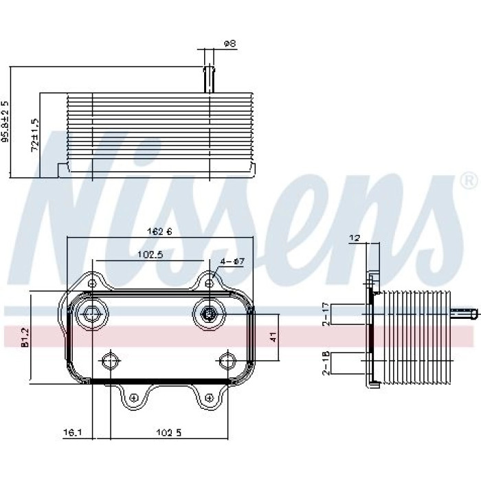 Nissens Ölkühler PKW 90753 Nissens Ölkühler PKW 90753