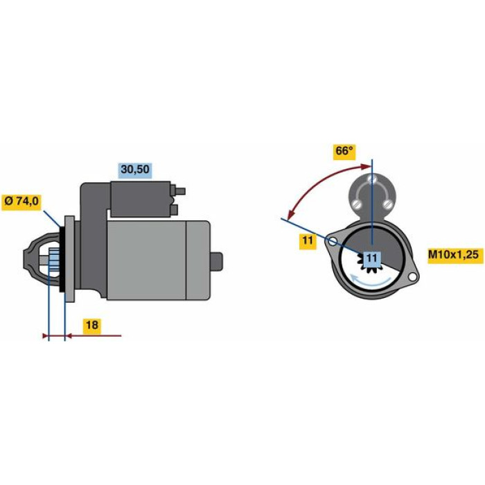 Bosch Starter 0 986 018 480 Bosch Starter 0 986 018 480