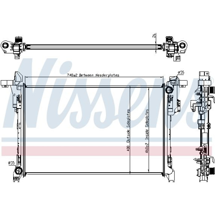 Nissens Wasserkühler PKW 630792 Nissens Wasserkühler PKW 630792