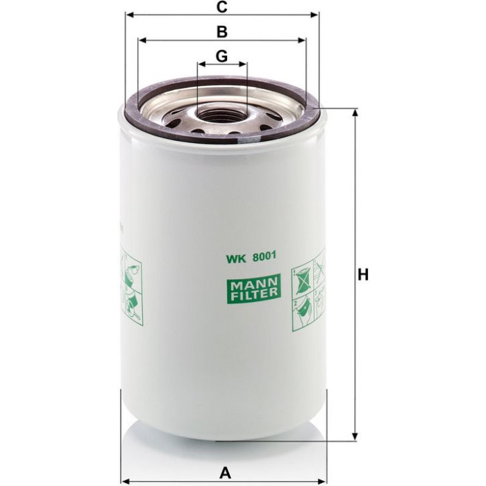 WK 8001 MANN-FILTER Kraftstofffilter LKW WK 8001 WK 8001 MANN-FILTER Kraftstofffilter LKW WK 8001