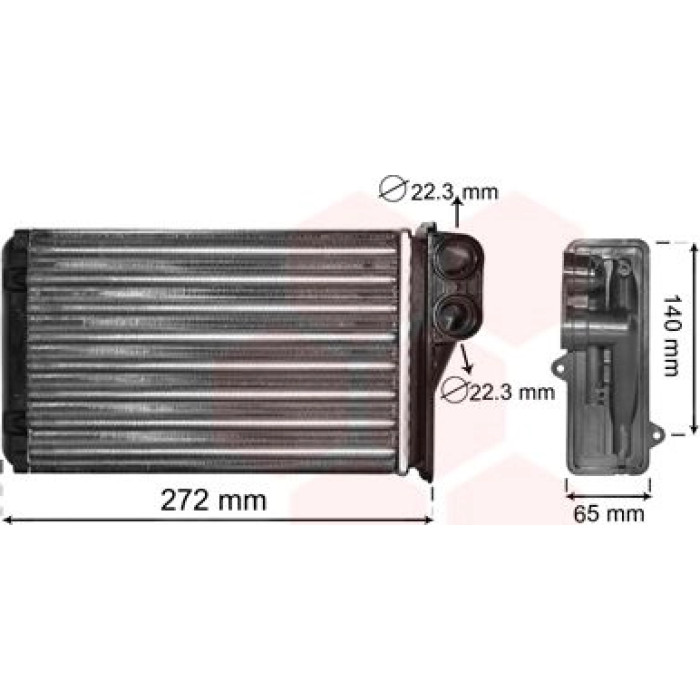 Van Wezel Heizungswärmetauscher 40006292 Van Wezel Heizungswärmetauscher 40006292