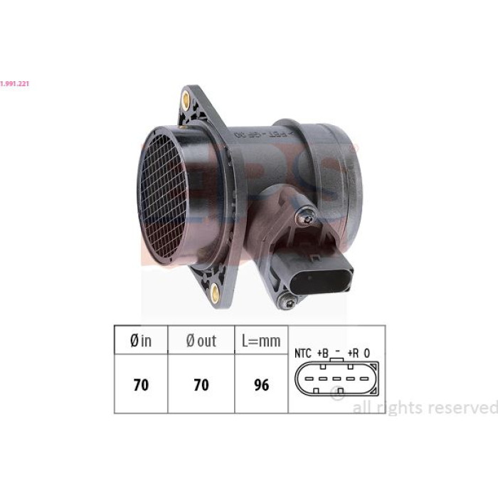 EPS Luftmassenmesser Luftmengenmesser 1.991.221 EPS Luftmassenmesser Luftmengenmesser 1.991.221