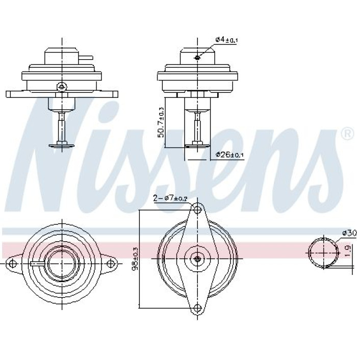 Nissens AGR-Ventil 98470 Nissens AGR-Ventil 98470