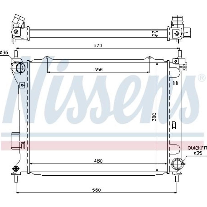 Nissens Wasserkühler PKW 67549 Nissens Wasserkühler PKW 67549