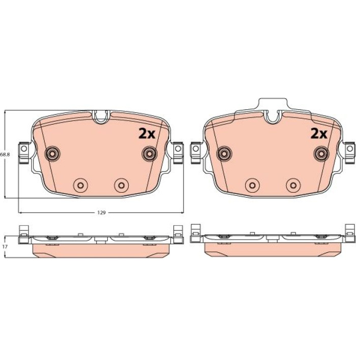 TRW Bremsbeläge GDB2215 TRW Bremsbeläge GDB2215