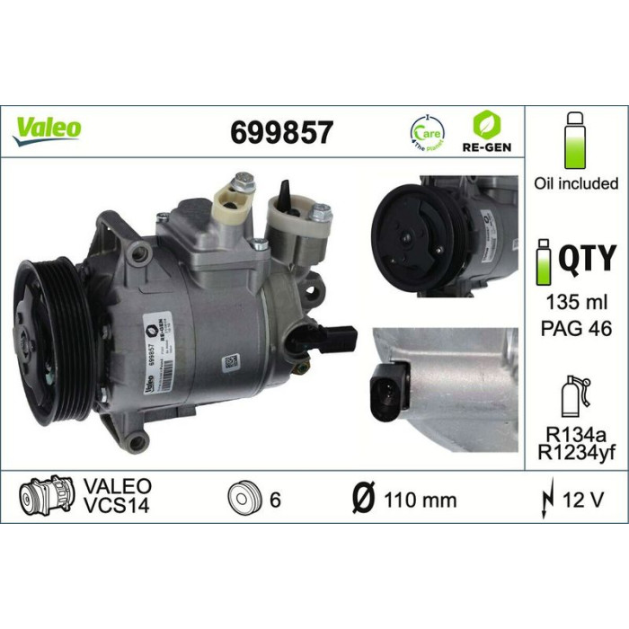 Valeo Kompressor 699857 Valeo Kompressor 699857