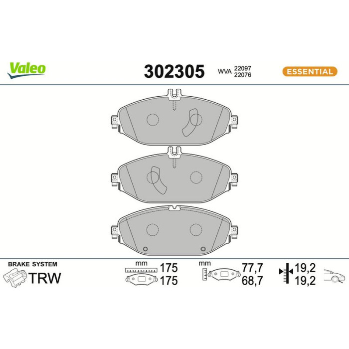 Valeo Bremsbelagsatz 302305