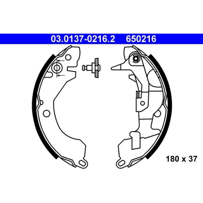 ATE Bremsbacken 03.0137-0216.2 ATE Bremsbacken 03.0137-0216.2