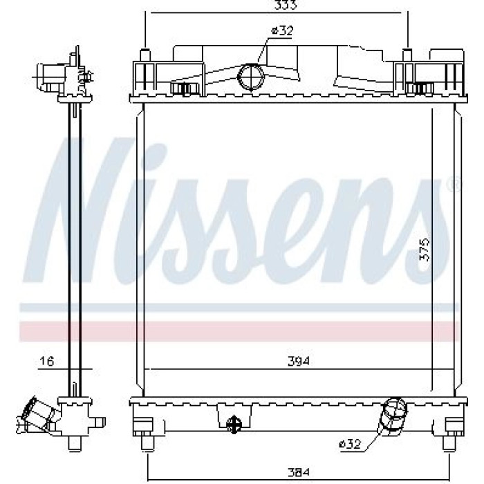 Nissens Wasserkühler PKW 646816 Nissens Wasserkühler PKW 646816