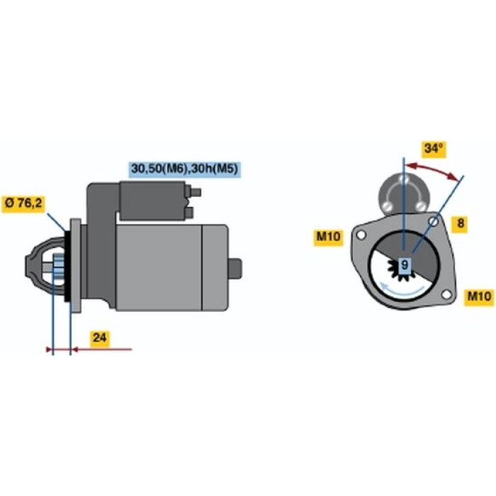 Bosch Anlasser 0001107442