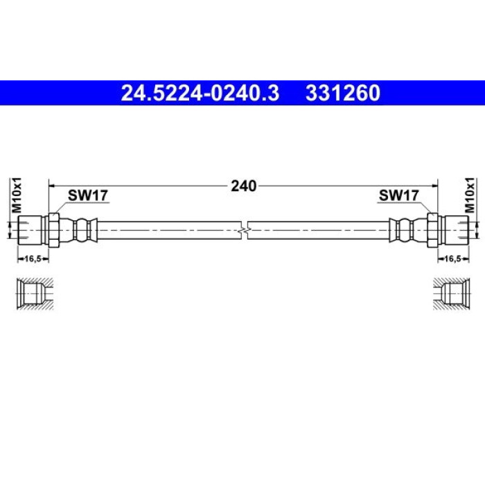 ATE Bremsschlauch 24.5224-0240.3