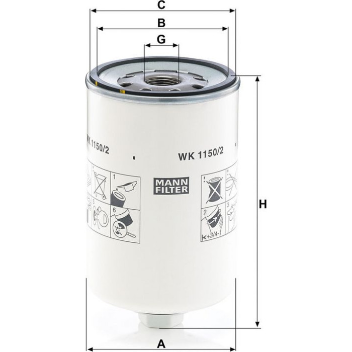 MANN-FILTER Industriefilter WK 1150/2 MANN-FILTER Industriefilter WK 1150/2