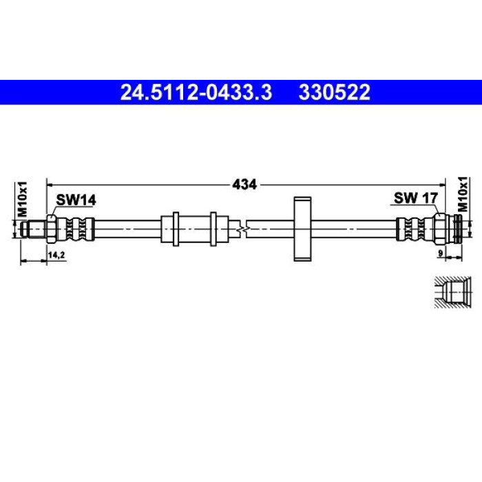 ATE Bremsschlauch 24.5112-0433.3 ATE Bremsschlauch 24.5112-0433.3