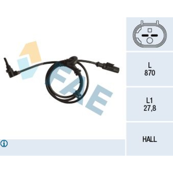 FAE Sensor, Raddrehzahl 78248 FAE Sensor, Raddrehzahl 78248