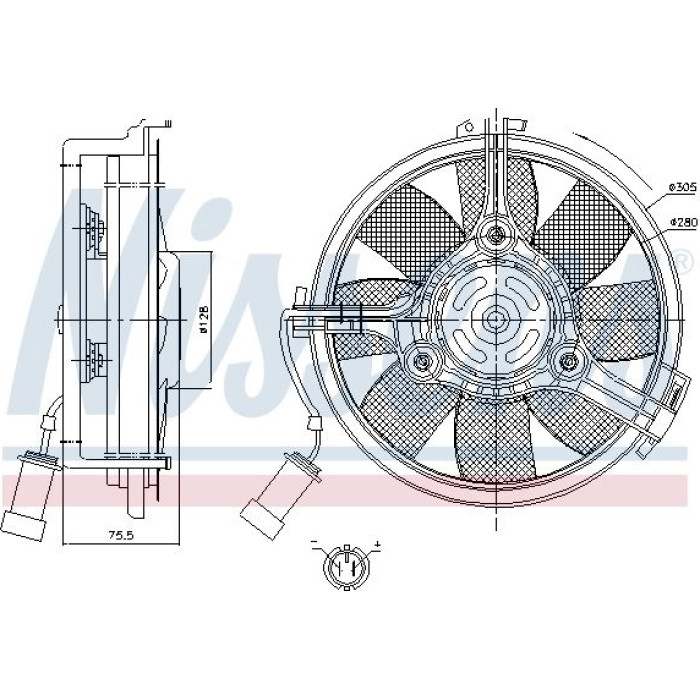 Nissens Kühlerlüfter PKW 85546 Nissens Kühlerlüfter PKW 85546