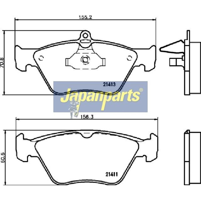 Japanparts Bremsbeläge PA-0410AF