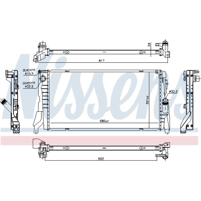 Nissens Wasserkühler PKW 69708