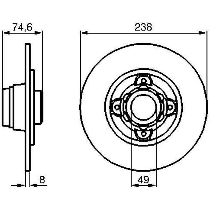 Bosch Bremsscheibe Hinterachse 0 986 478 557 Bosch Bremsscheibe Hinterachse 0 986 478 557