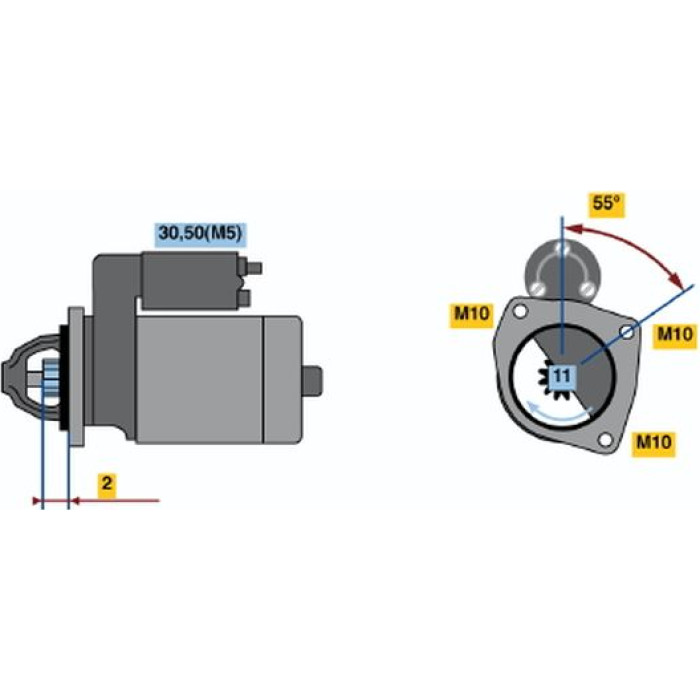 Bosch Starter 0 986 021 671 Bosch Starter 0 986 021 671