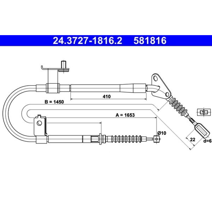 ATE Handbremsseil 24.3727-1816.2