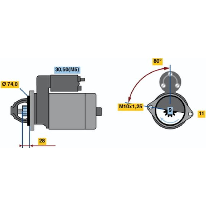 Bosch Starter 0 986 021 550 Bosch Starter 0 986 021 550