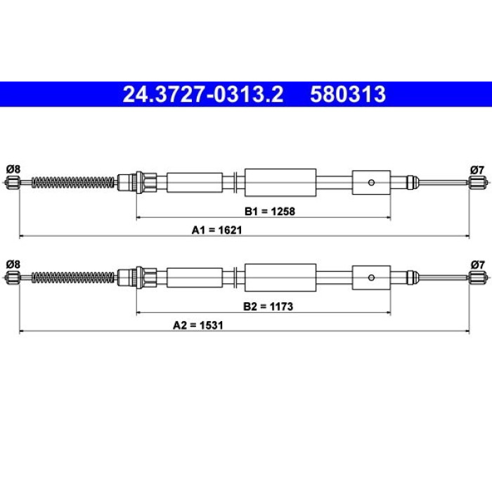 ATE Handbremsseil 24.3727-0313.2
