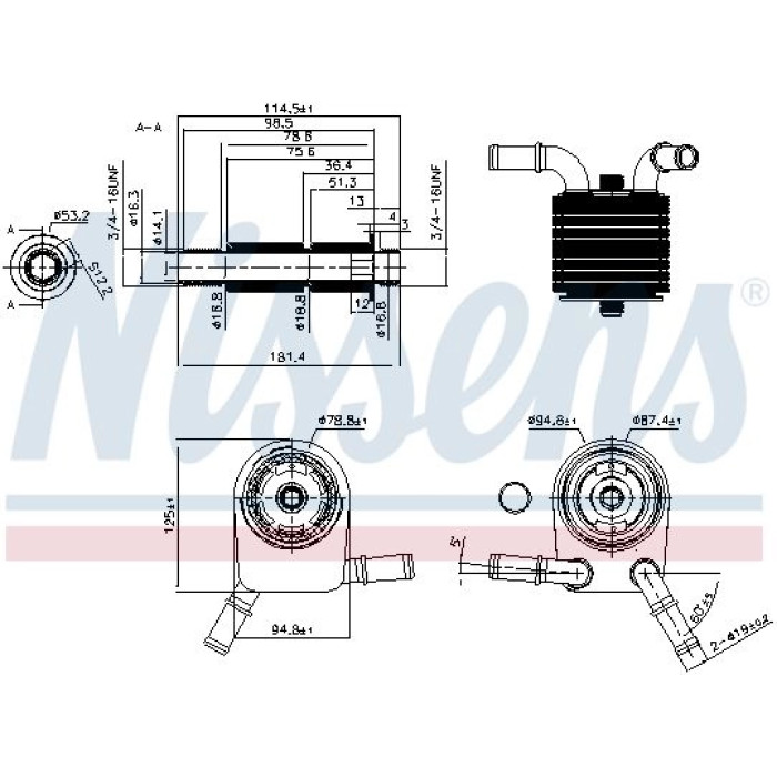 Nissens Ölkühler PKW 90849 Nissens Ölkühler PKW 90849