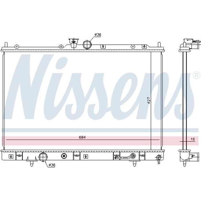 Nissens Wasserkühler PKW 628976 Nissens Wasserkühler PKW 628976