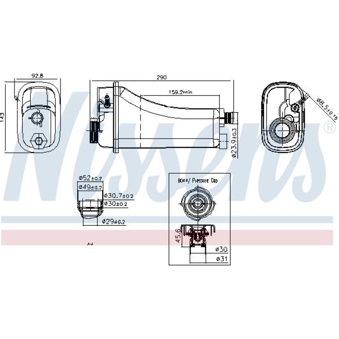 Nissens Kühlmittel-Ausgleichsbehälter 996155 Nissens Kühlmittel-Ausgleichsbehälter 996155