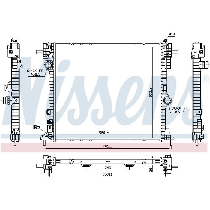 Nissens Wasserkühler PKW 606571 Nissens Wasserkühler PKW 606571