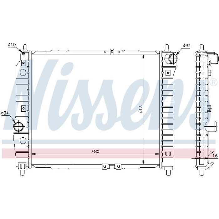 Nissens Wasserkühler PKW 61636 Nissens Wasserkühler PKW 61636