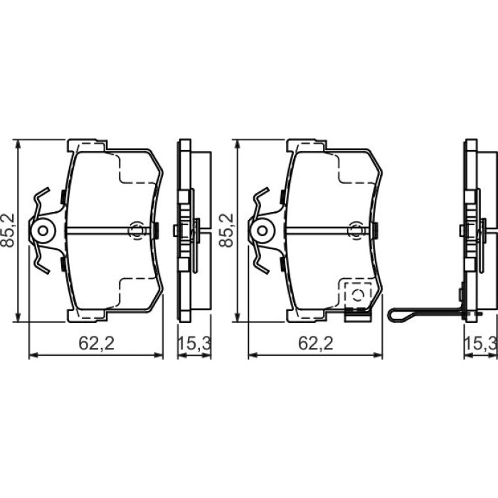 Bosch Bremsbelagsatz 0 986 424 568 Bosch Bremsbelagsatz 0 986 424 568