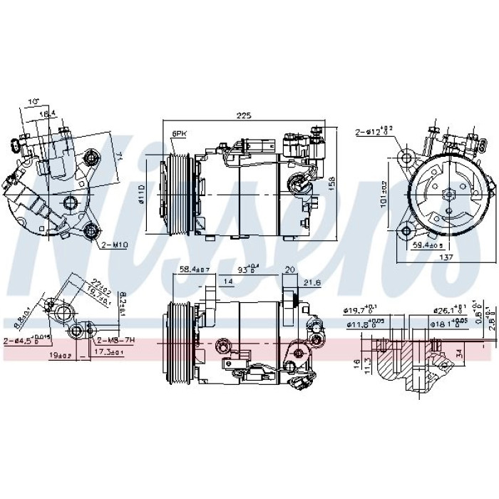 Nissens Klimakompressor PKW 890099 Nissens Klimakompressor PKW 890099