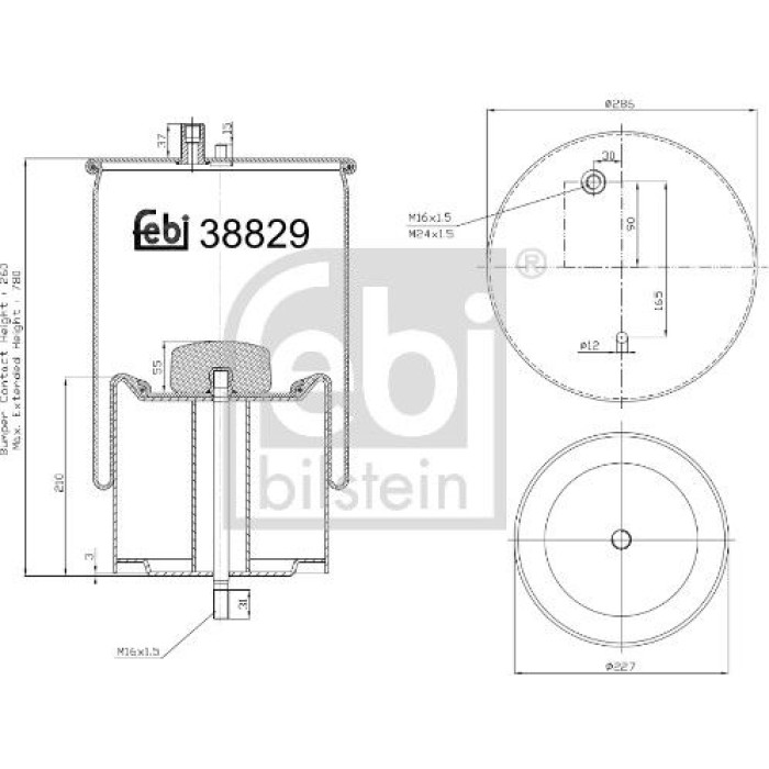 febi Luftfeder 38829 febi Luftfeder 38829