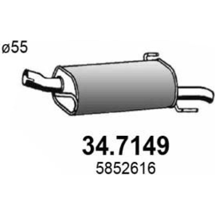 ASSO Endschalldämpfer 34.7149 ASSO Endschalldämpfer 34.7149