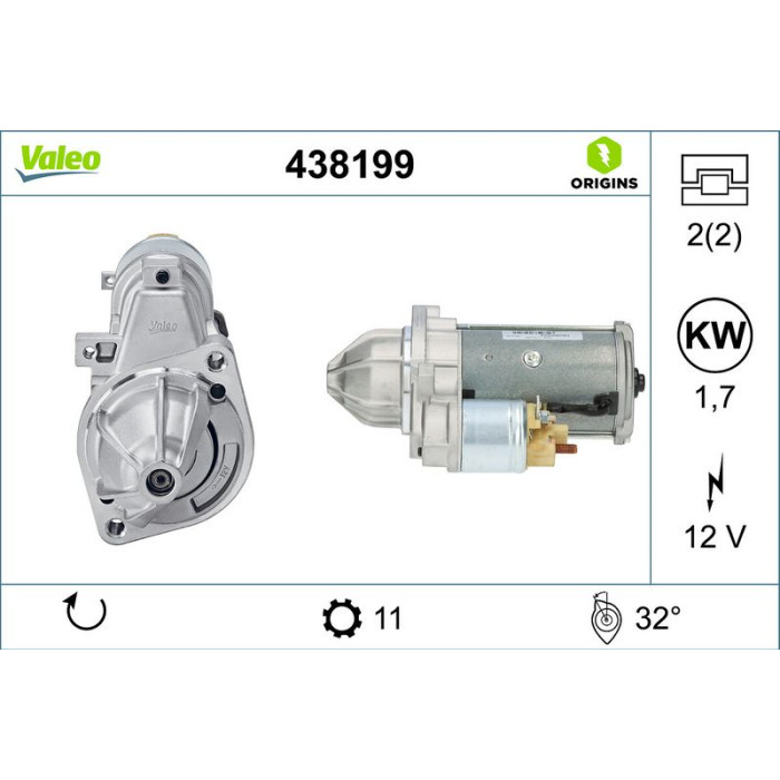 438199 Valeo Anlasser 438199 438199 Valeo Anlasser 438199
