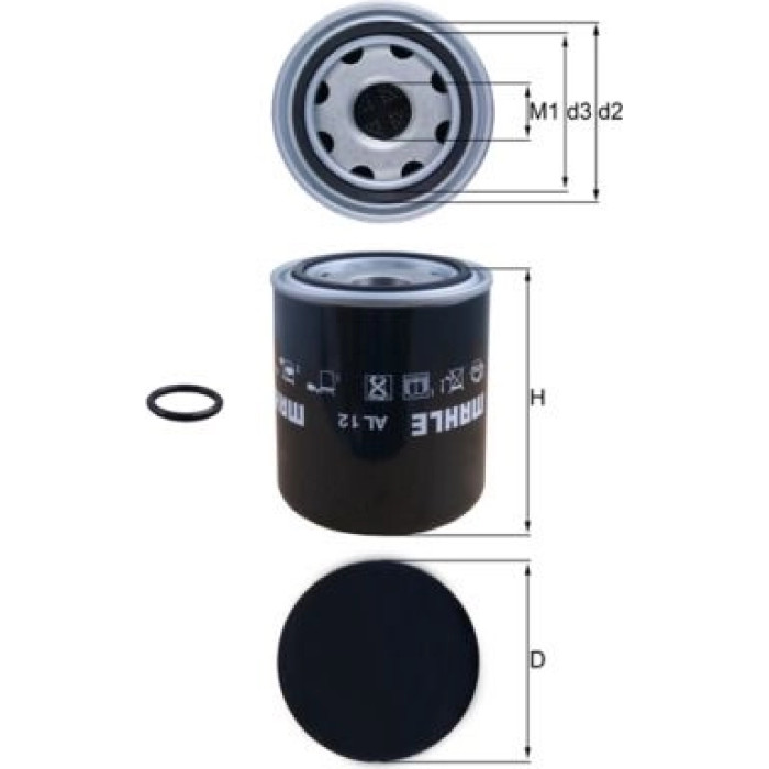 MAHLE Lufttrocknerpatrone, Druckluftanlage AL 12 MAHLE Lufttrocknerpatrone, Druckluftanlage AL 12