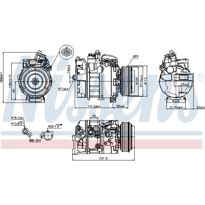 89075 Nissens Klimakompressor PKW 89075 89075 Nissens Klimakompressor PKW 89075