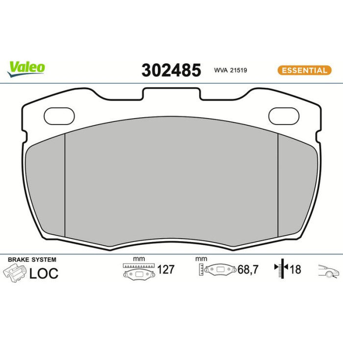 Valeo Bremsbelagsatz 302485