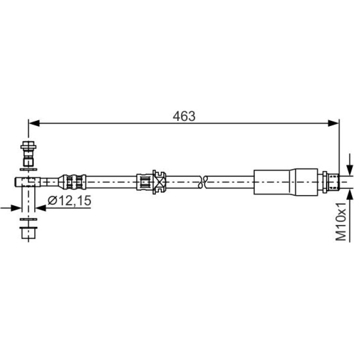 Bosch Bremsschlauch 1987481317 Bosch Bremsschlauch 1987481317